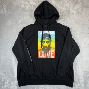 2Pac Tupac California Love Hoodie Black Official Bravado Licensed Sleeve Print